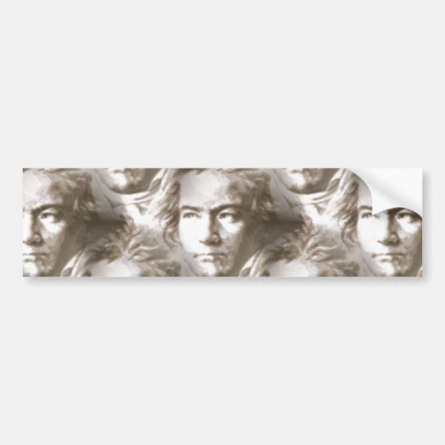 Beethoven Portrait Pattern  Bumper Sticker (Front)