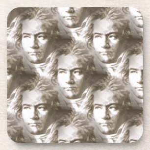 Beethoven Portrait Pattern Coaster