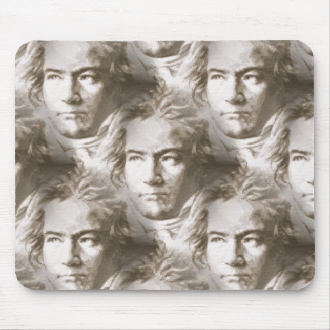Beethoven Portrait Pattern Mouse Mat (Front)