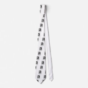 beethoven portrait with piano key frame tie
