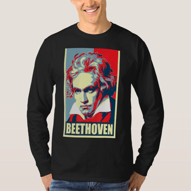 Beethoven Propaganda Poster Pop Art T-Shirt (Front)