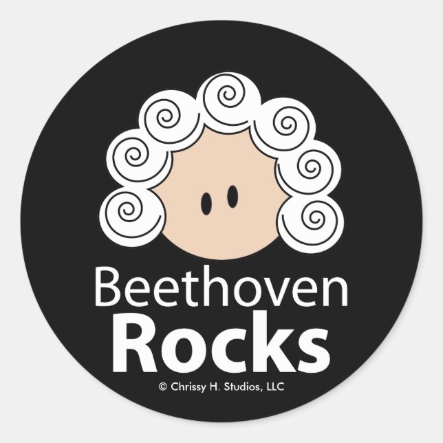 Beethoven Rocks Beethoven Sticker 20 Pack (Front)