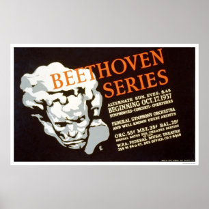 Beethoven Series 1937 WPA Poster