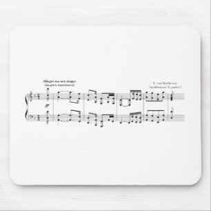 Beethoven Symphony #9 (Black) Mouse Mat