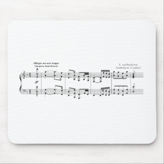 Beethoven Symphony #9 (Black) Mouse Mat