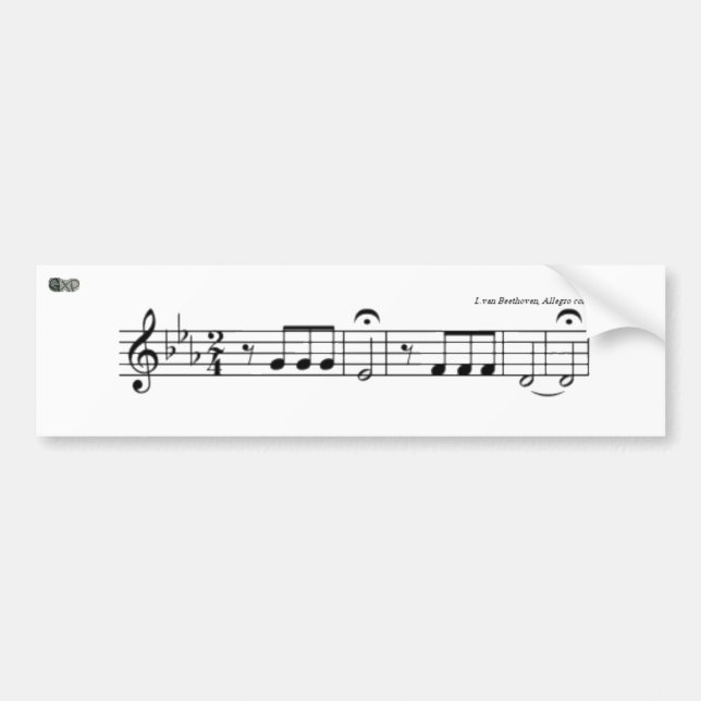 Beethoven Symphony No. 5 bumper Stickers (Front)