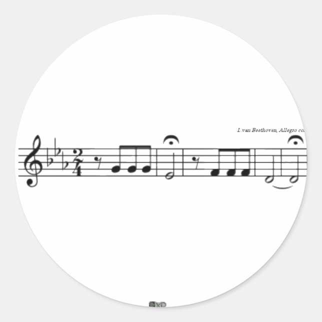 Beethoven Symphony No. 5 Stickers (Front)