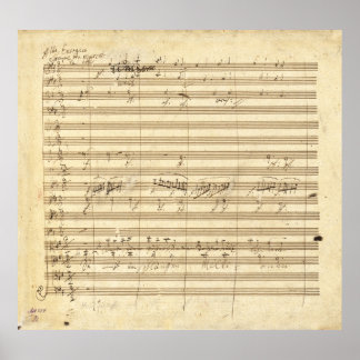 Beethoven Symphony No. 9 Original Manuscript Print