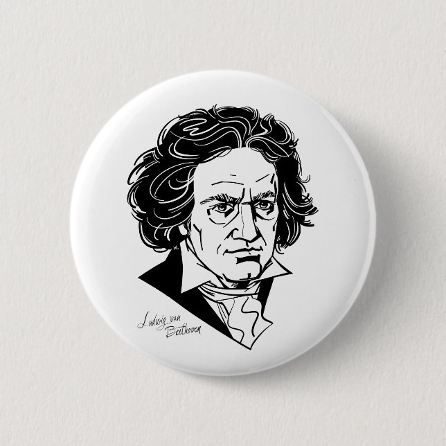 Beethoven-tr 6 Cm Round Badge (Front)