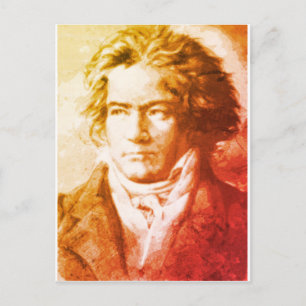 Beethoven Vintage Sepia Postcard