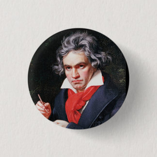 Beethoven writing 3 cm round badge