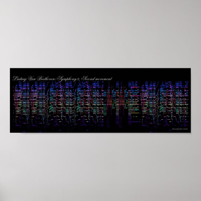 Beethoven's 9th Symphony Visualisation Poster (Front)