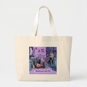 Beethoven's Half Pint Funny Gift Large Tote Bag