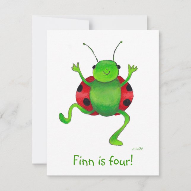 beetle birthday invitation (Front)