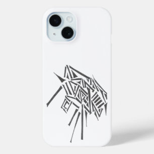 Beetle Black White Abstract Tribal Tattoo Art iPhone 15 Case