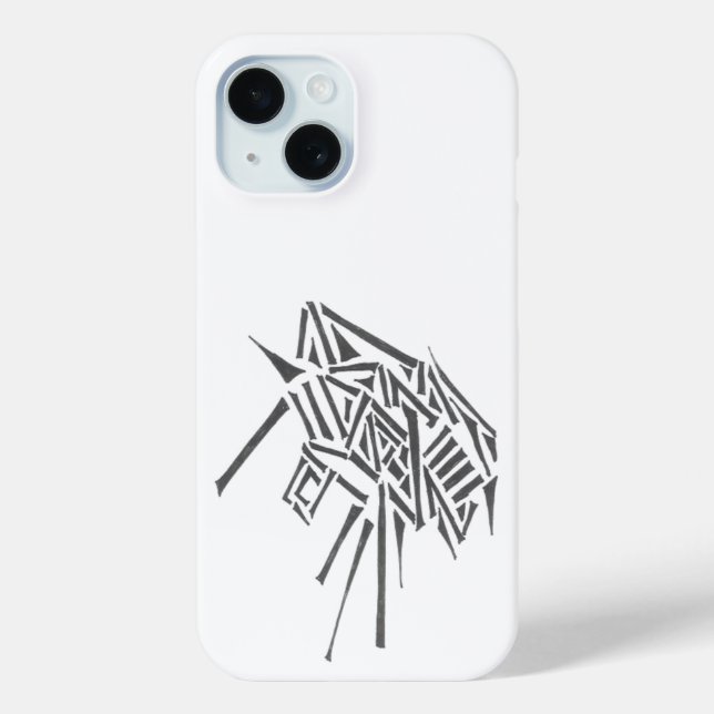 Beetle Black White Abstract Tribal Tattoo Art Case-Mate iPhone Case (Back)