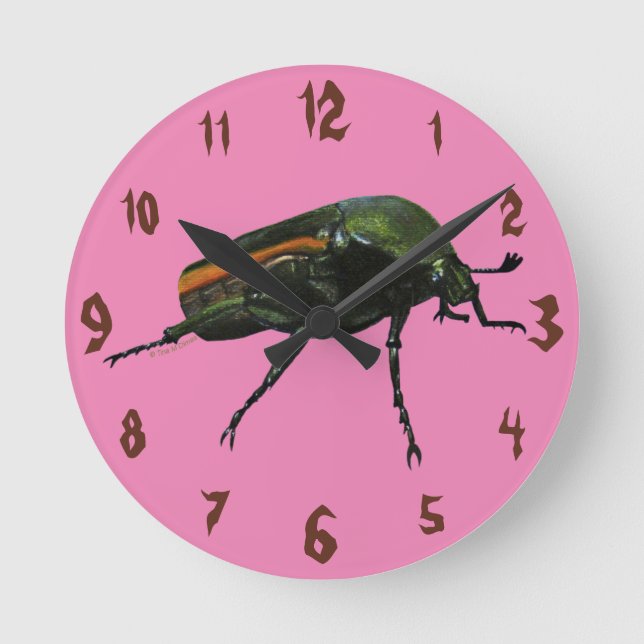 Beetle Bug Acrylic Wall Clock (Front)