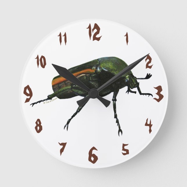 Beetle Bug Acrylic Wall Clock (Front)