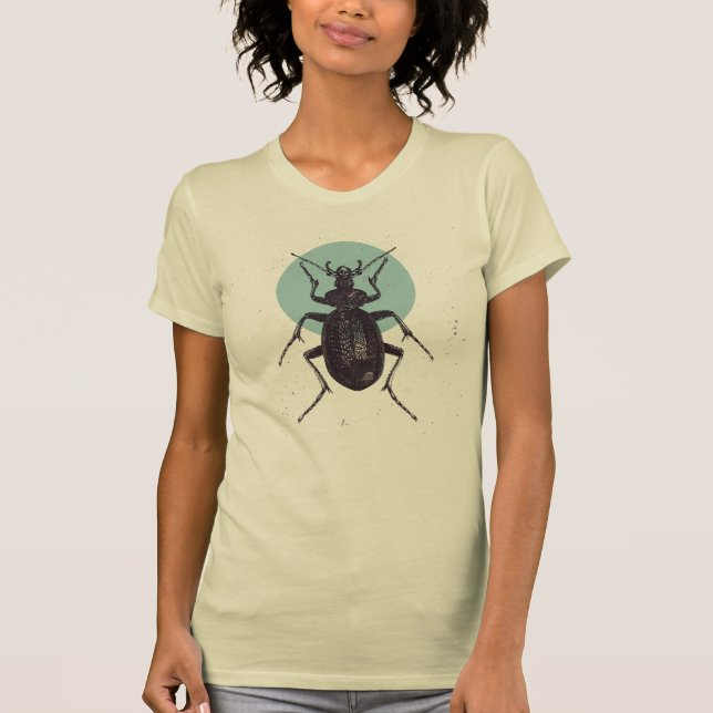 Beetle-bug and blue moon illustration T-Shirt (Front)
