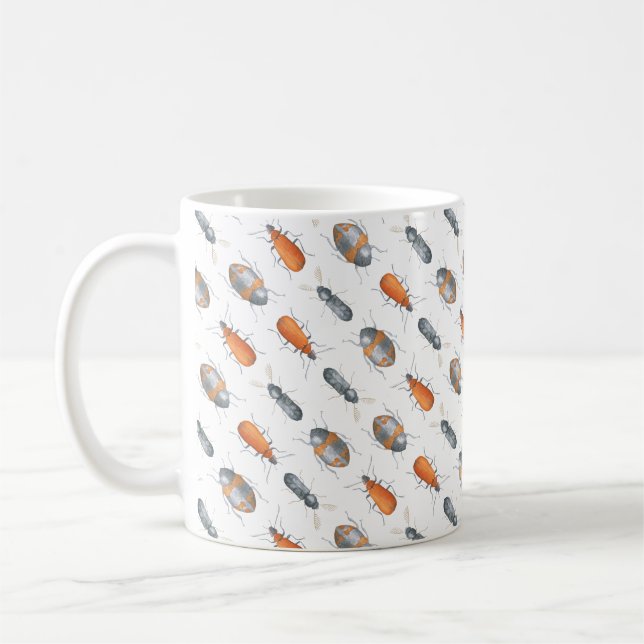 Beetle bug insect pattern coffee mug (Left)