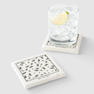 Beetle Bug Stone Coaster - Personalised Option