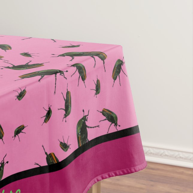 Beetle Bug Tablecloth - Optional Personalisation (In Situ)