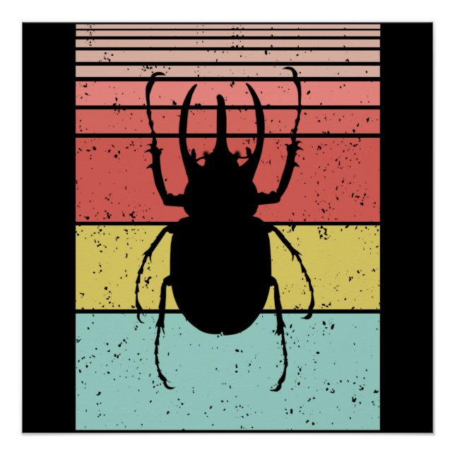 BEETLE VINTAGE INSECT POSTER (Front)