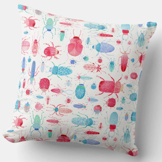 Beetle Watercolor Cushion
