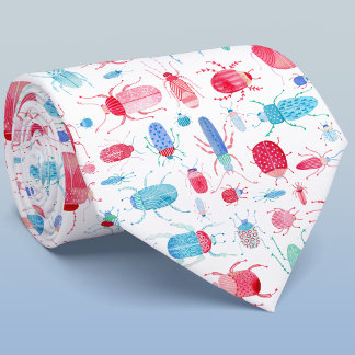 Beetle Watercolor Tie