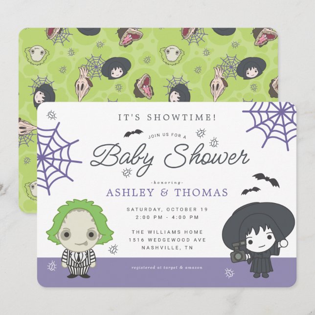 Beetlejuice Baby Shower Invitation (Front/Back)