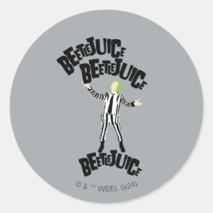 Beetlejuice Beetlejuice Beetlejuice Classic Round Sticker