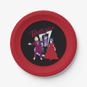 Beetlejuice   Beetlejuice & Lydia Wedding Paper Plate