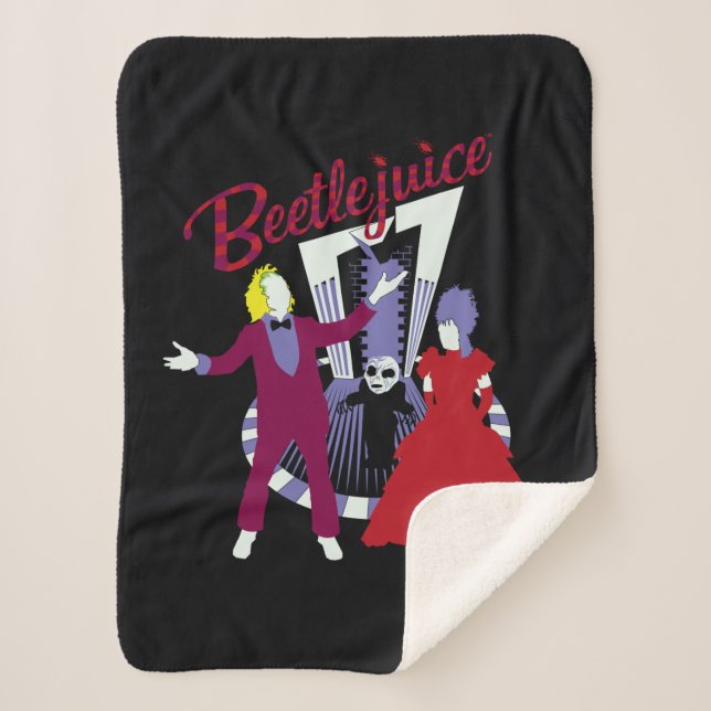 Beetlejuice | Beetlejuice & Lydia Wedding Sherpa Blanket (Front)