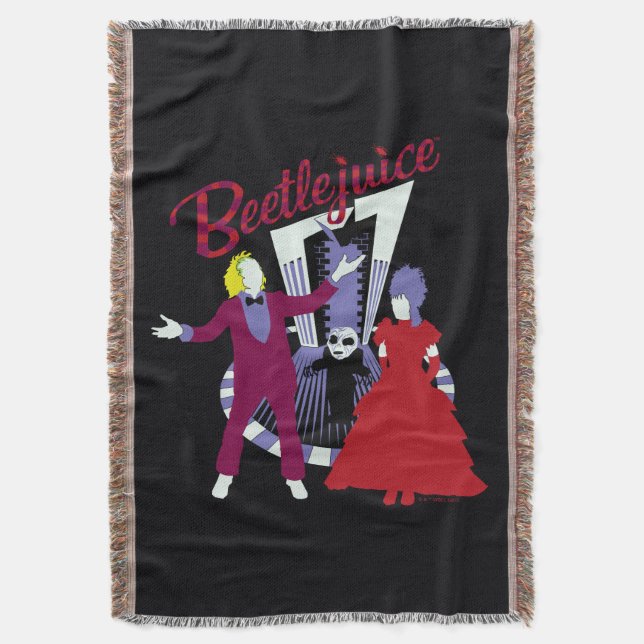 Beetlejuice | Beetlejuice & Lydia Wedding Throw Blanket (Front Vertical)