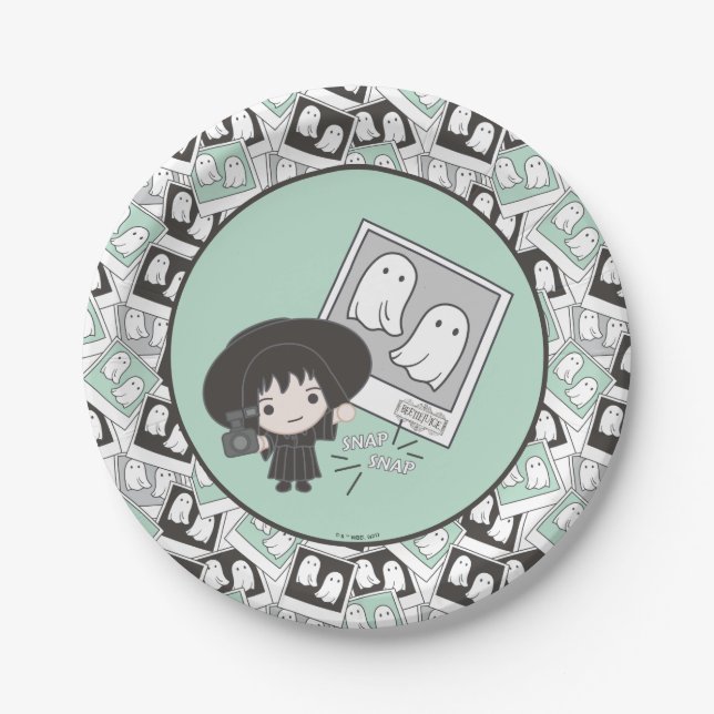 Beetlejuice | Chibi Lydia Ghost Photography Paper Plate (Front)