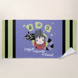 Beetlejuice   Chibi Lydia "Strange and Unusual" Beach Towel