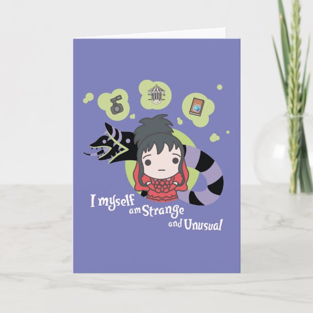 Beetlejuice | Chibi Lydia "Strange and Unusual" Card (Front)