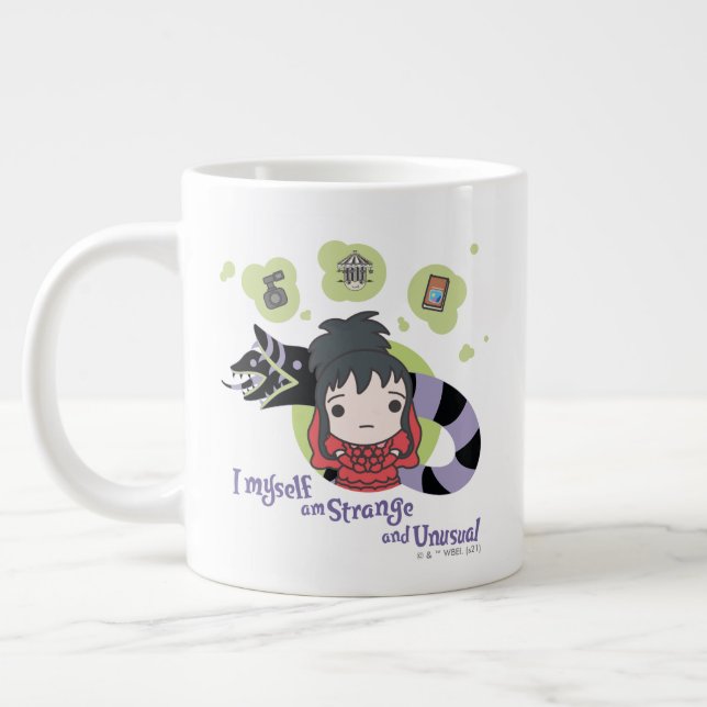 Beetlejuice | Chibi Lydia "Strange and Unusual" Large Coffee Mug (Left)