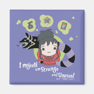 Beetlejuice   Chibi Lydia "Strange and Unusual" Magnet