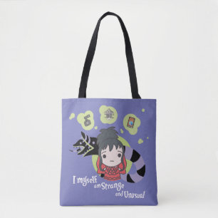 Beetlejuice   Chibi Lydia "Strange and Unusual" Tote Bag