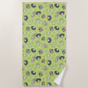 Beetlejuice   Cute Chibi Toss Pattern Beach Towel