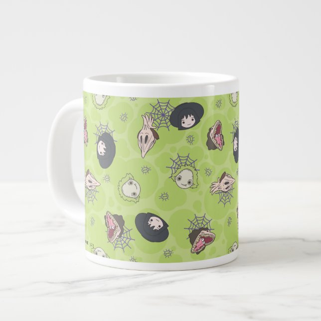 Beetlejuice | Cute Chibi Toss Pattern Large Coffee Mug (Front Left)