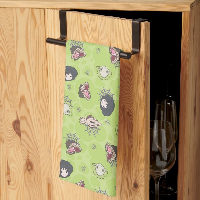 Beetlejuice | Cute Chibi Toss Pattern Tea Towel (Thirds Fold)