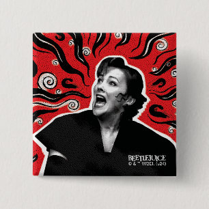 Beetlejuice   Delia Deetz 15 Cm Square Badge