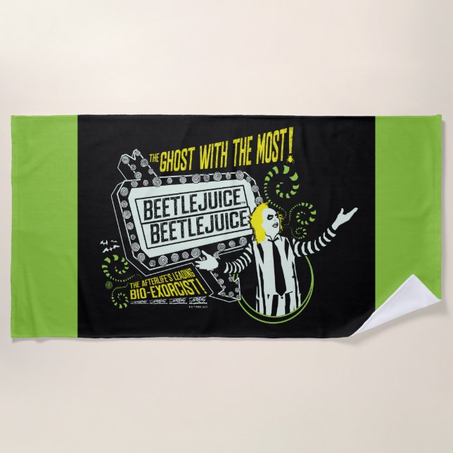 Beetlejuice | "Ghost With The Most" Marquee Beach Towel (Front)