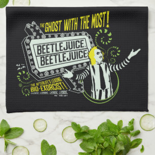 Beetlejuice   "Ghost With The Most" Marquee Tea Towel