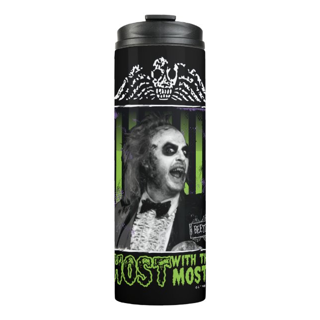Beetlejuice | "Ghost With The Most" Portrait Thermal Tumbler (Front)
