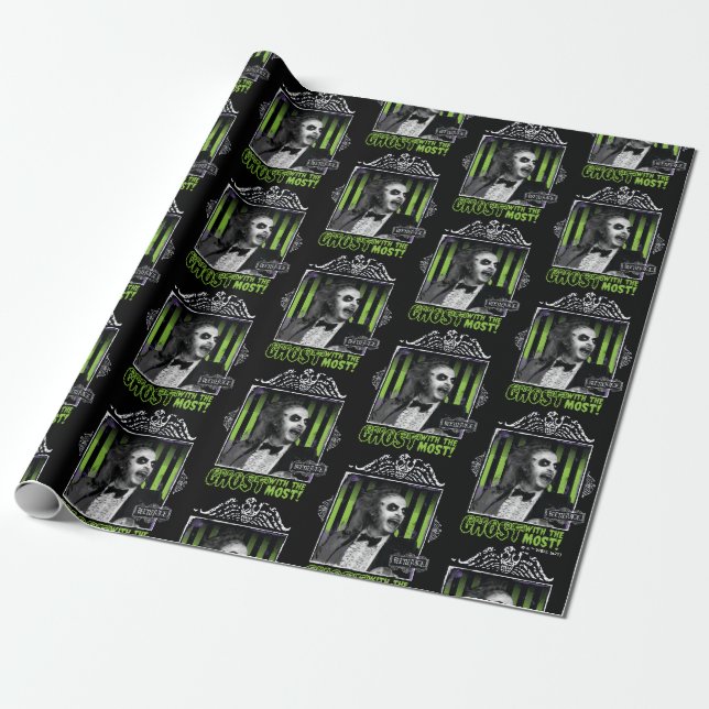Beetlejuice | "Ghost With The Most" Portrait Wrapping Paper (Unrolled)