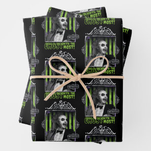 Beetlejuice   "Ghost With The Most" Portrait Wrapping Paper Sheet