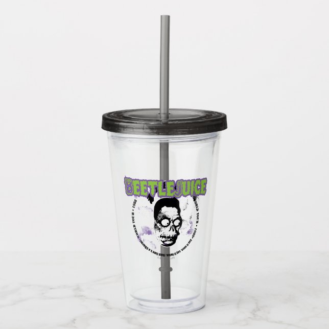 Beetlejuice | Harry the Hunter Shrunken Head Acrylic Tumbler (Front)